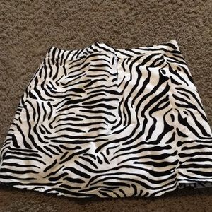 Vintage Gymboree Mod Zebra print skort elastic waist Sz 7